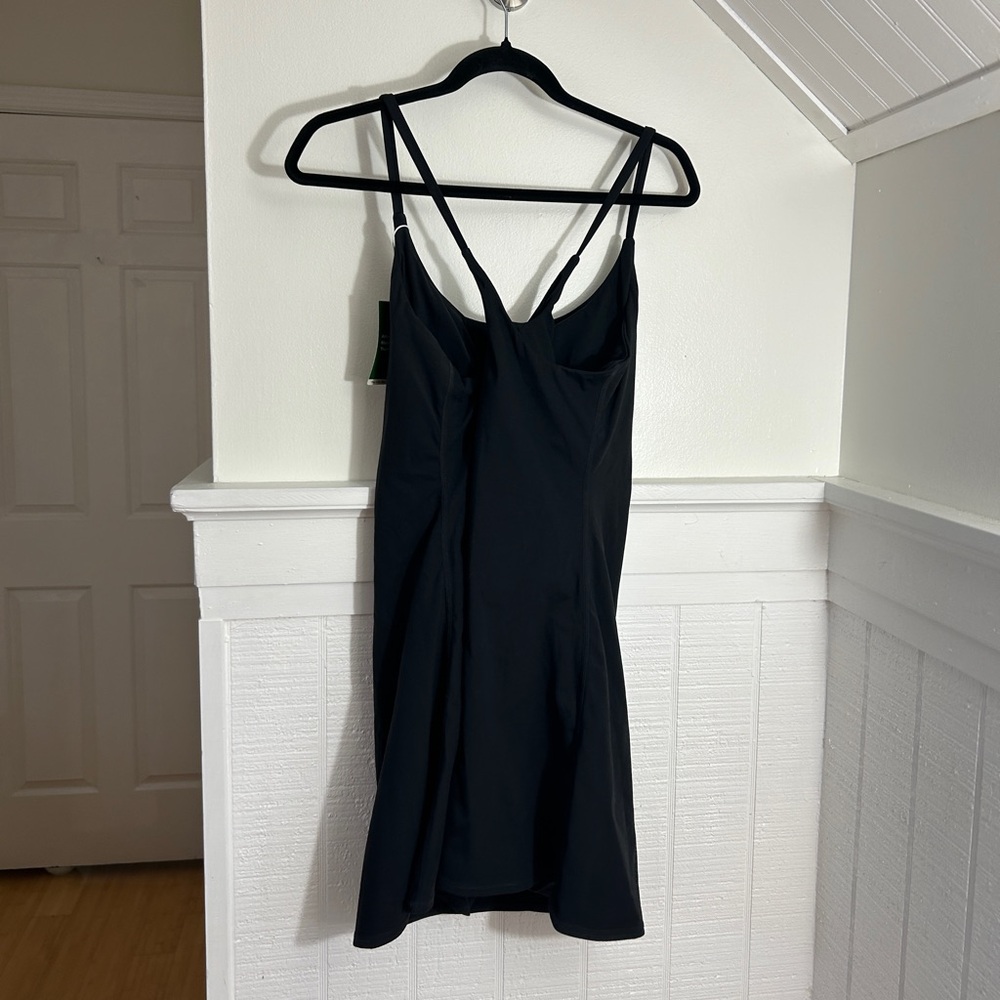 Halara NWT Black Halter Athletic Dress size Large Easy Peezy Style - Picture 2 of 4